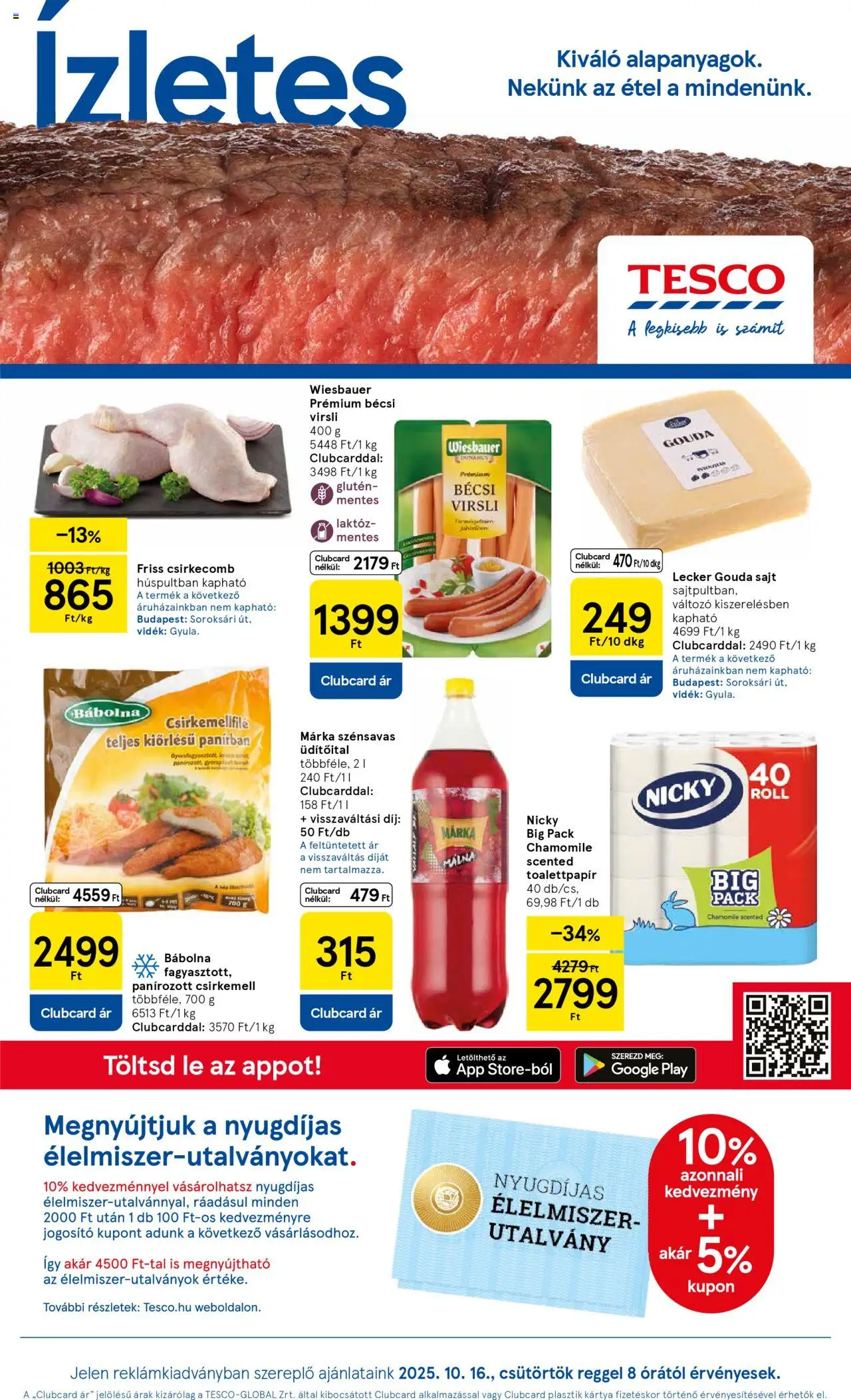 Tesco Hipermarket - Akciós újság  - 1oldal - érvényes 2025.10.16.-tól