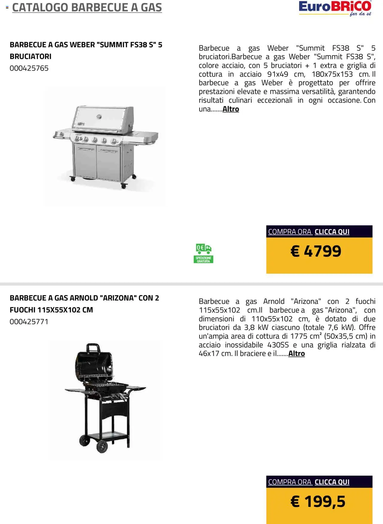 Eurobrico Barbecue a Gas catalogo - pagina 41 - valido dal 23/07/2025