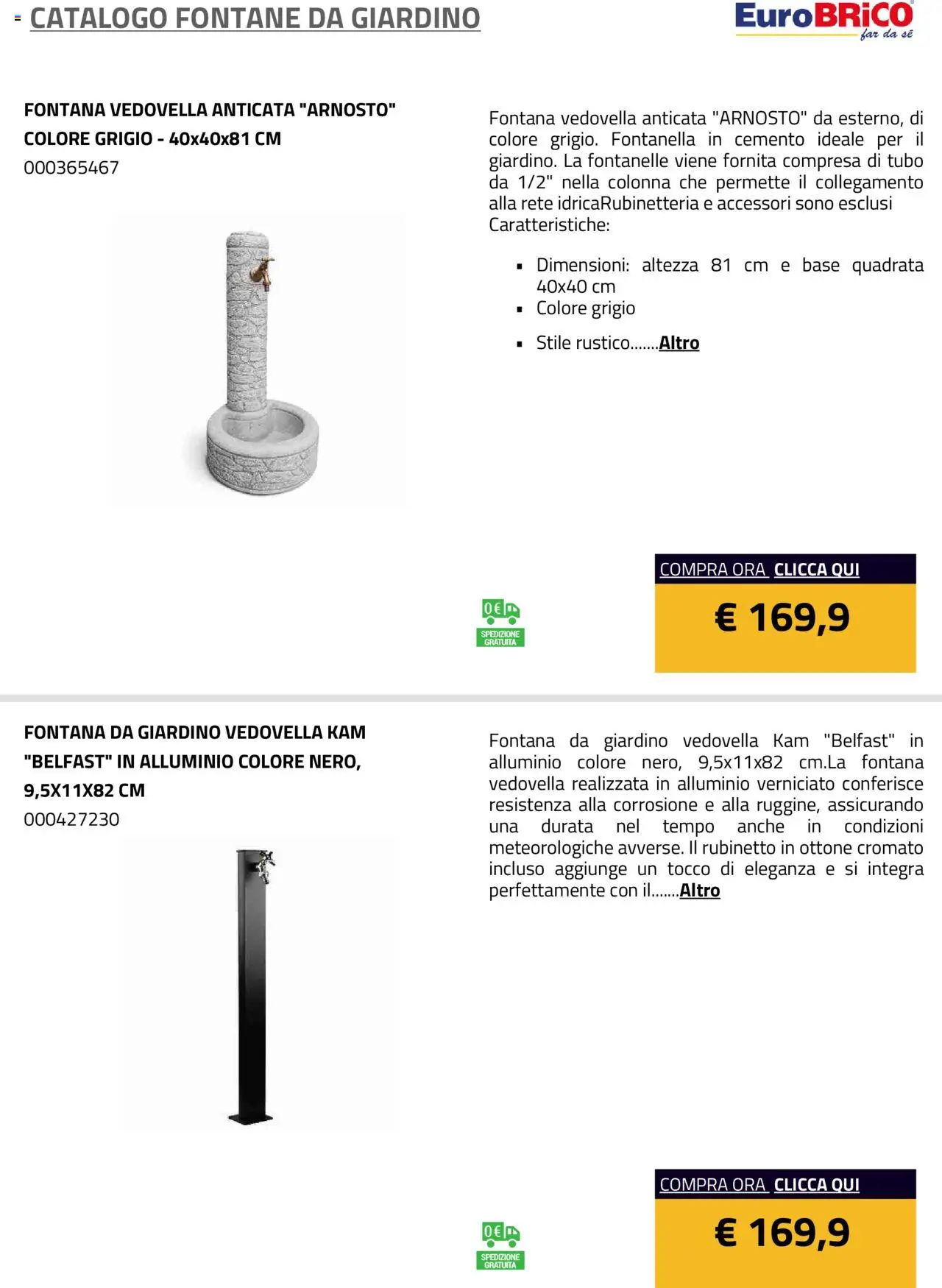 Eurobrico Fontane da Giardino catalogo - pagina 16 - valido dal 23/07/2025
