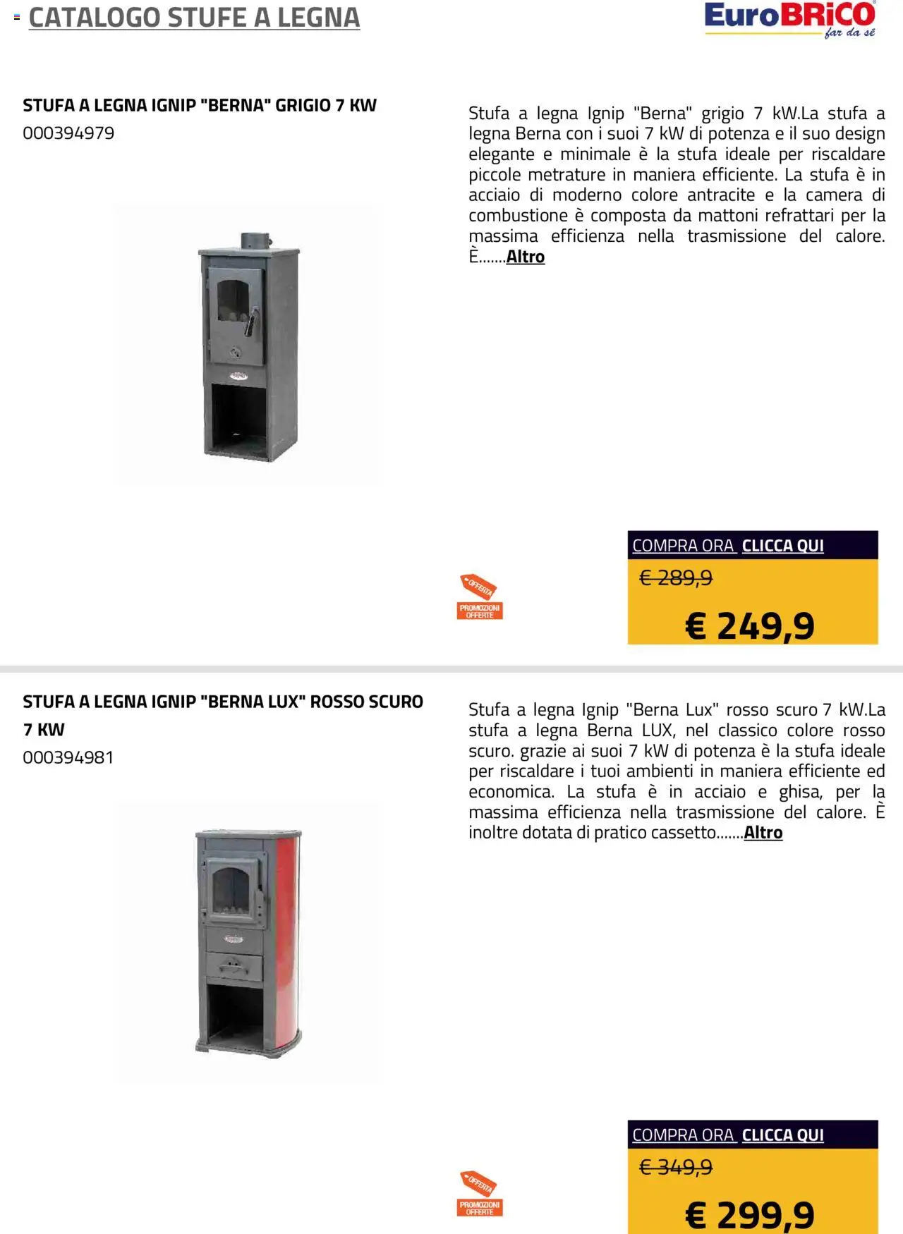 Eurobrico Stufe a Legna catalogo - pagina 3 - valido dal 23/07/2025
