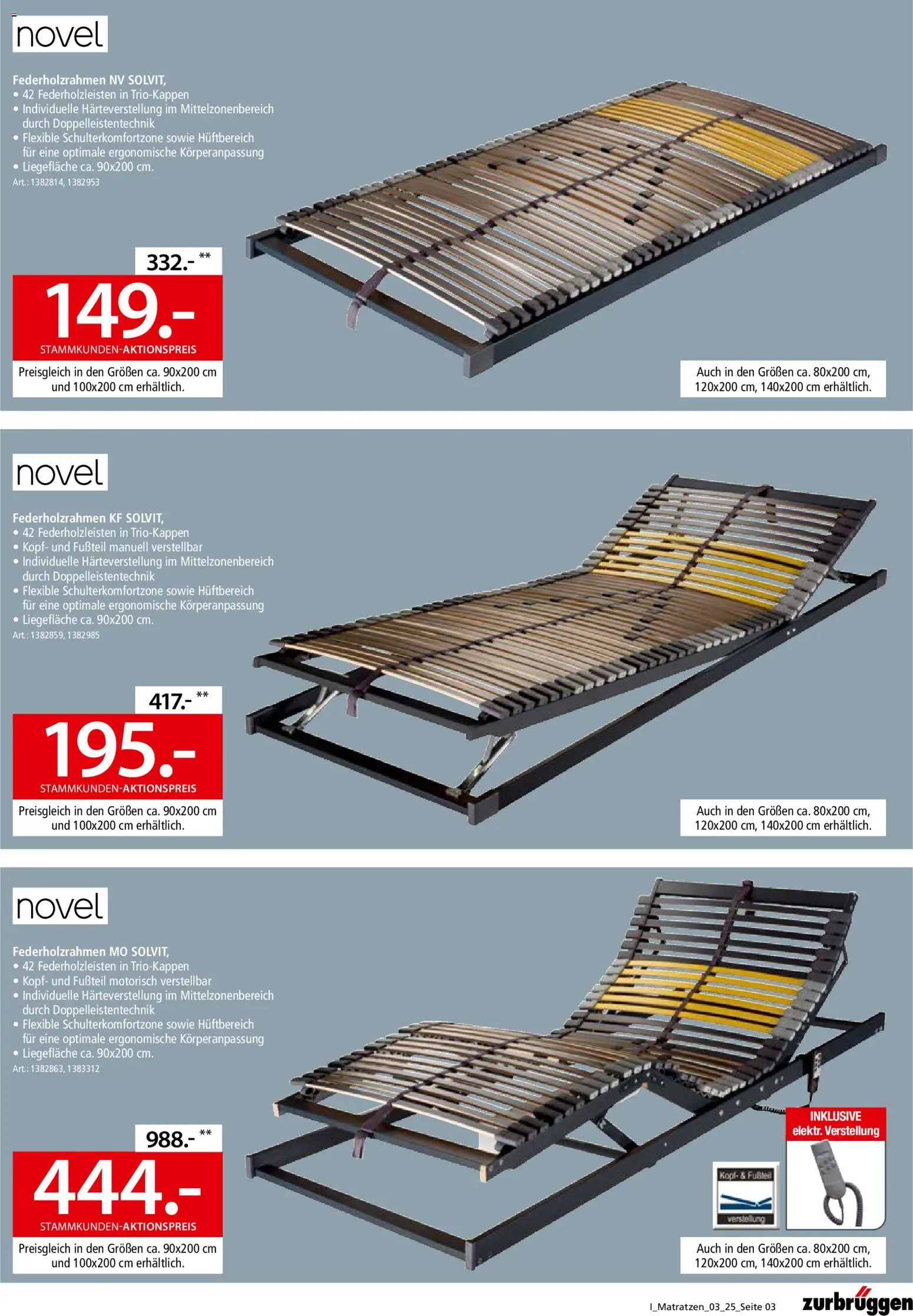 Zurbrüggen Matratzen-Spezial - Seite 3 - gültig ab 15.11.2025