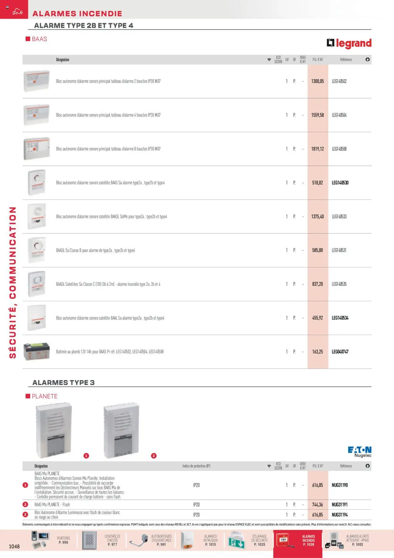 Rexel Sécurité, Communication - page 94 - valable à partir du 01/12/2024