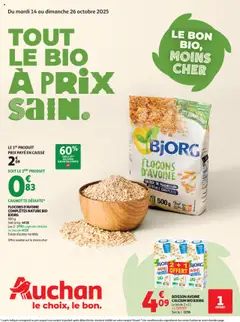 Auchan - Tout le bio à prix sain geldig vanaf 14/10/2025