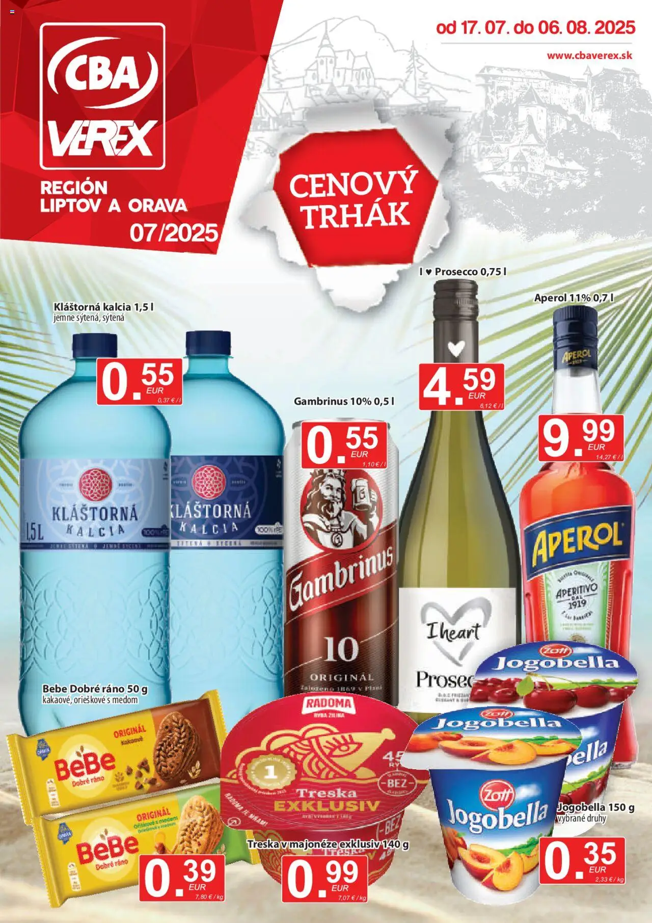 CBA Verex leták - strana 1- platný od 17.07.2025