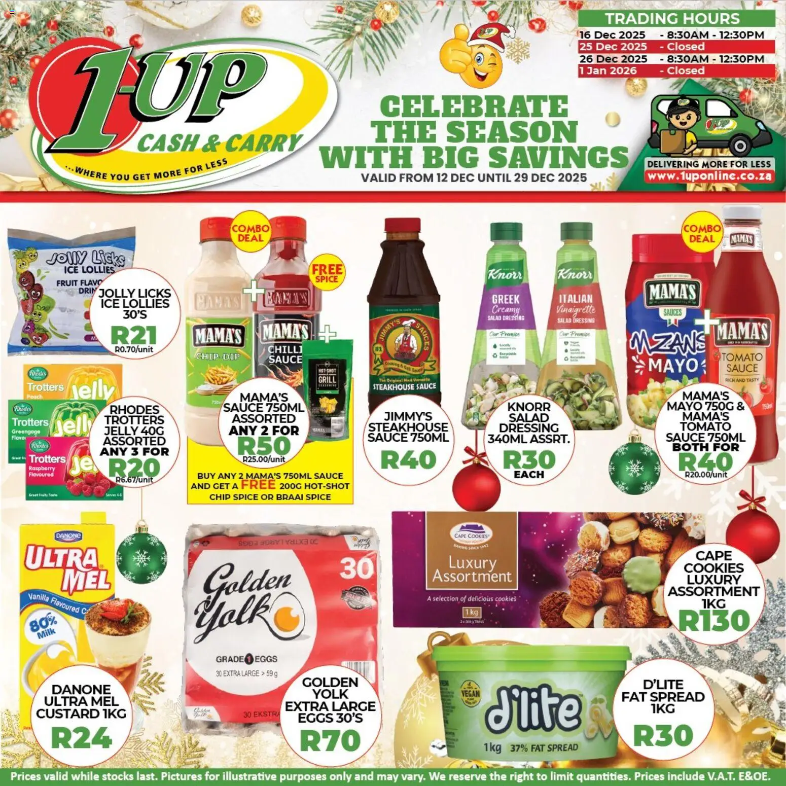 1UP Cash & Carry Festive Sale - page 1- valid from 12/12/2025
