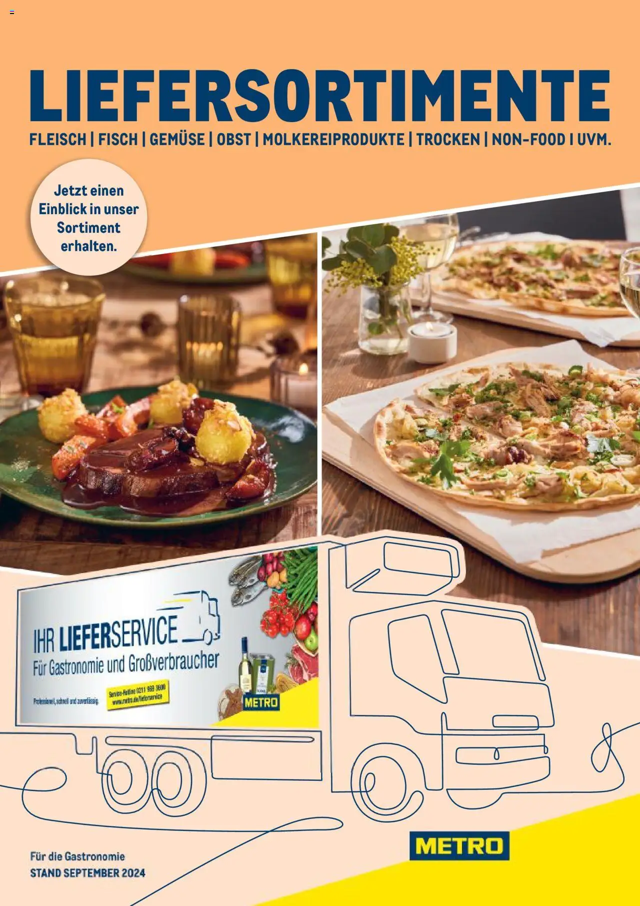 Metro  Sortimentskatalog Lieferservice - Seite 1 - gültig ab 17.09.2024