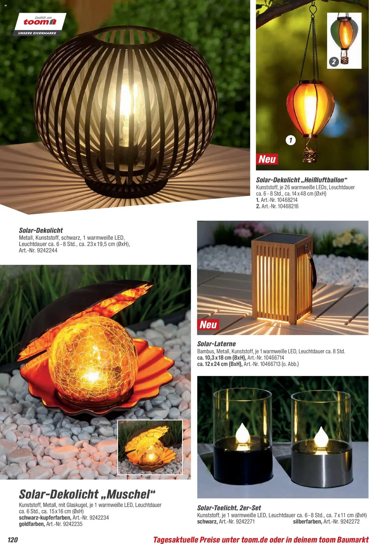 Toom Baumarkt  Gartenmöbel & Solar-Leuchten 2026 - Seite 120 - gültig ab 01.01.2026