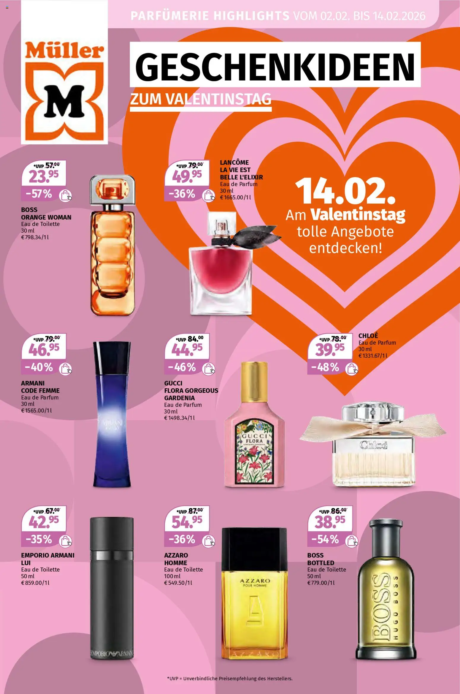 Müller Geschenkideen zum Valentinstag - Seite 1 - gültig ab 02.02.2026