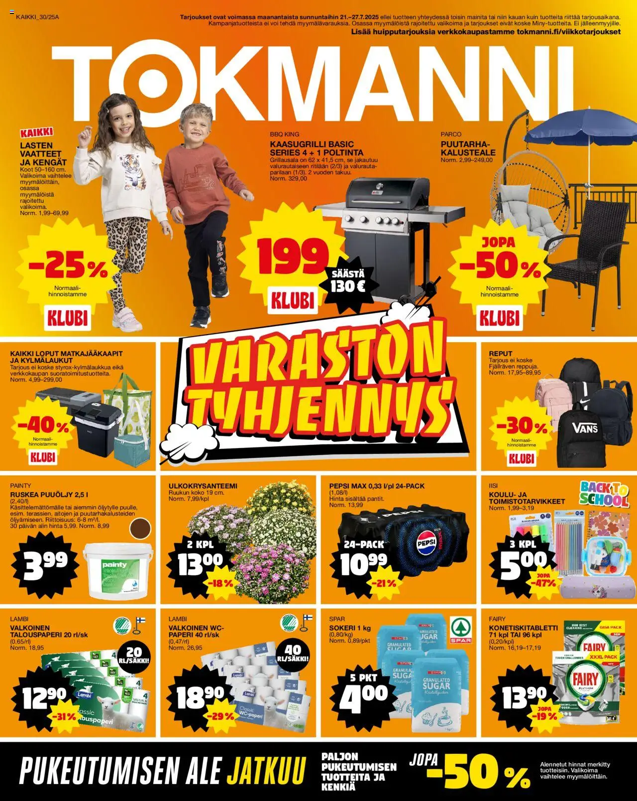 Tokmanni tarjoukset - sivu 1- voimassa alkaen 21/07/2025