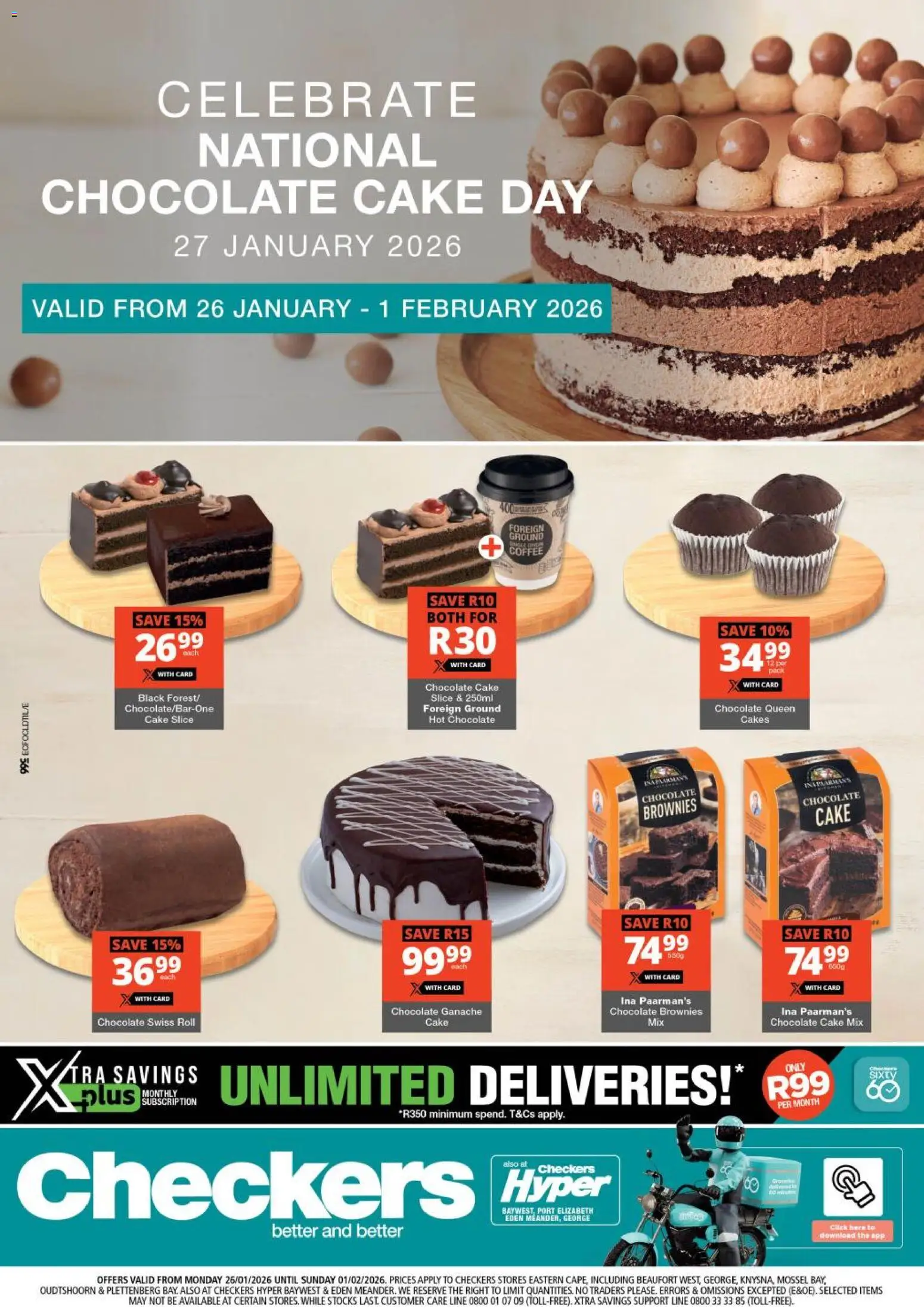 Checkers - Eastern Cape - Cake Day Promotion - page 1- valid from 26/01/2026