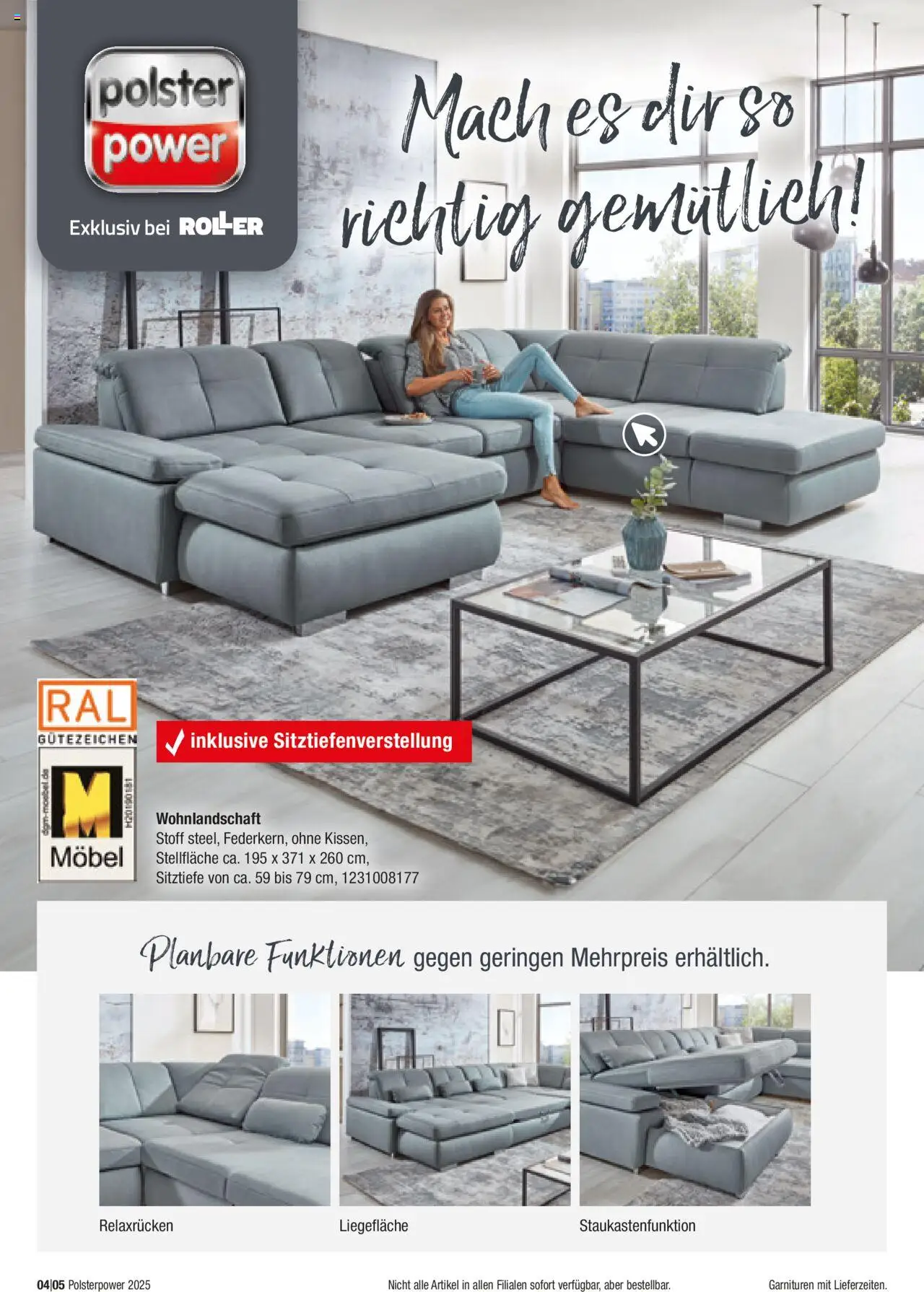 Roller Polster-Power Magazin 2025 - Seite 4 - gültig ab 31.08.2025