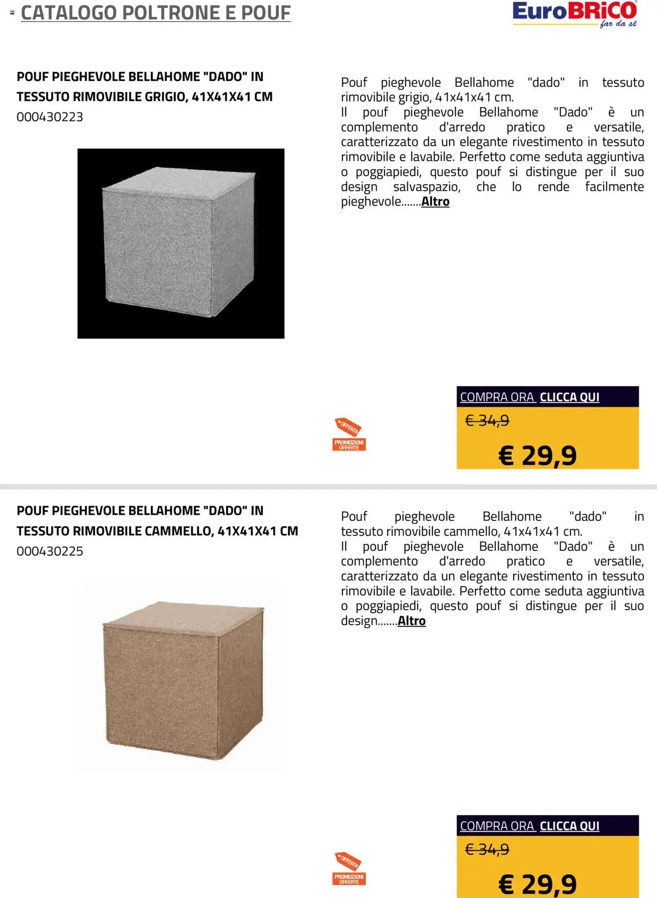 Eurobrico Poltrone e Pouf catalogo - pagina 47 - valido dal 23/07/2025