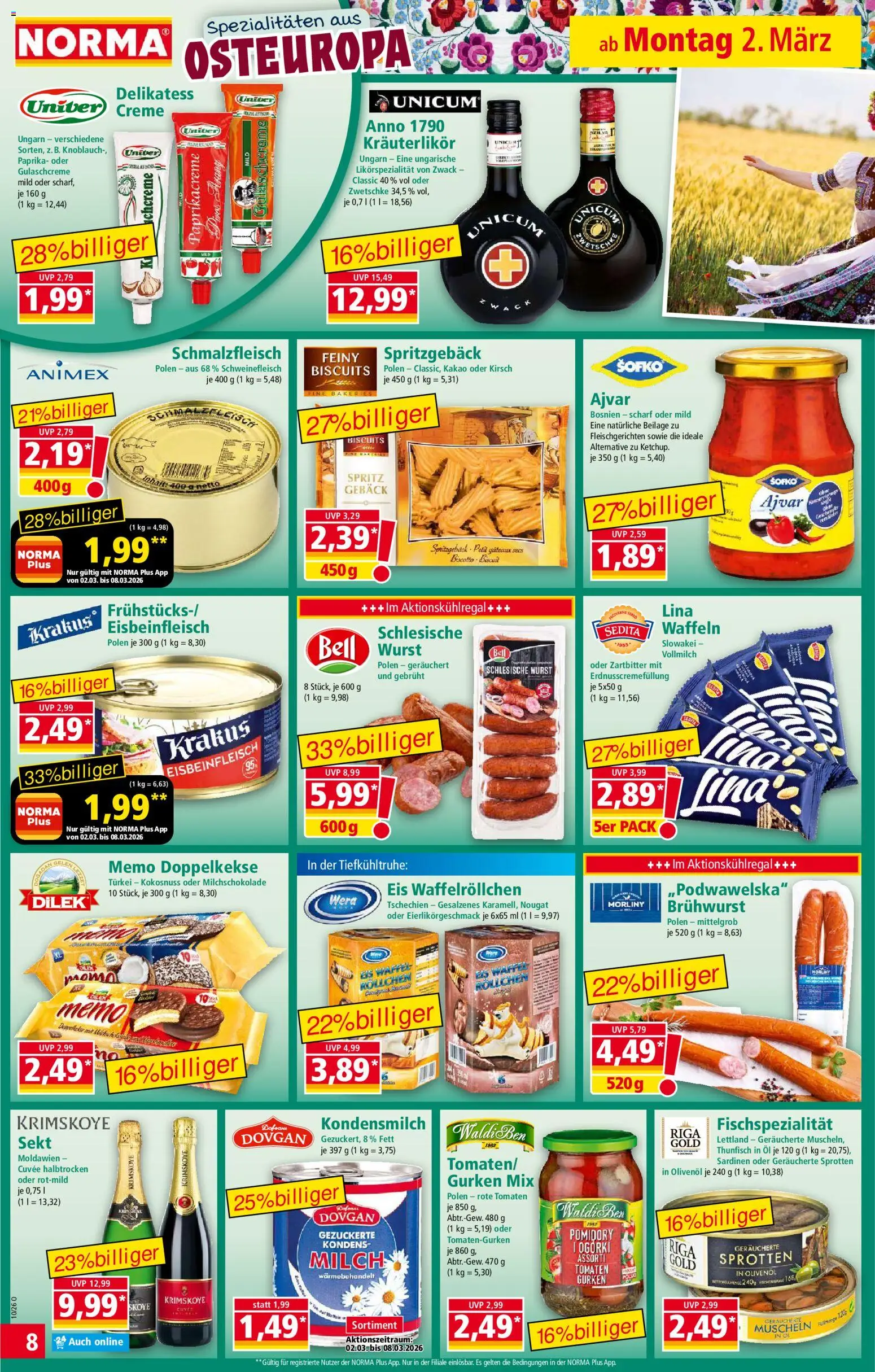 Norma Prospekt 	 - Seite 8 - gültig ab 02.03.2026