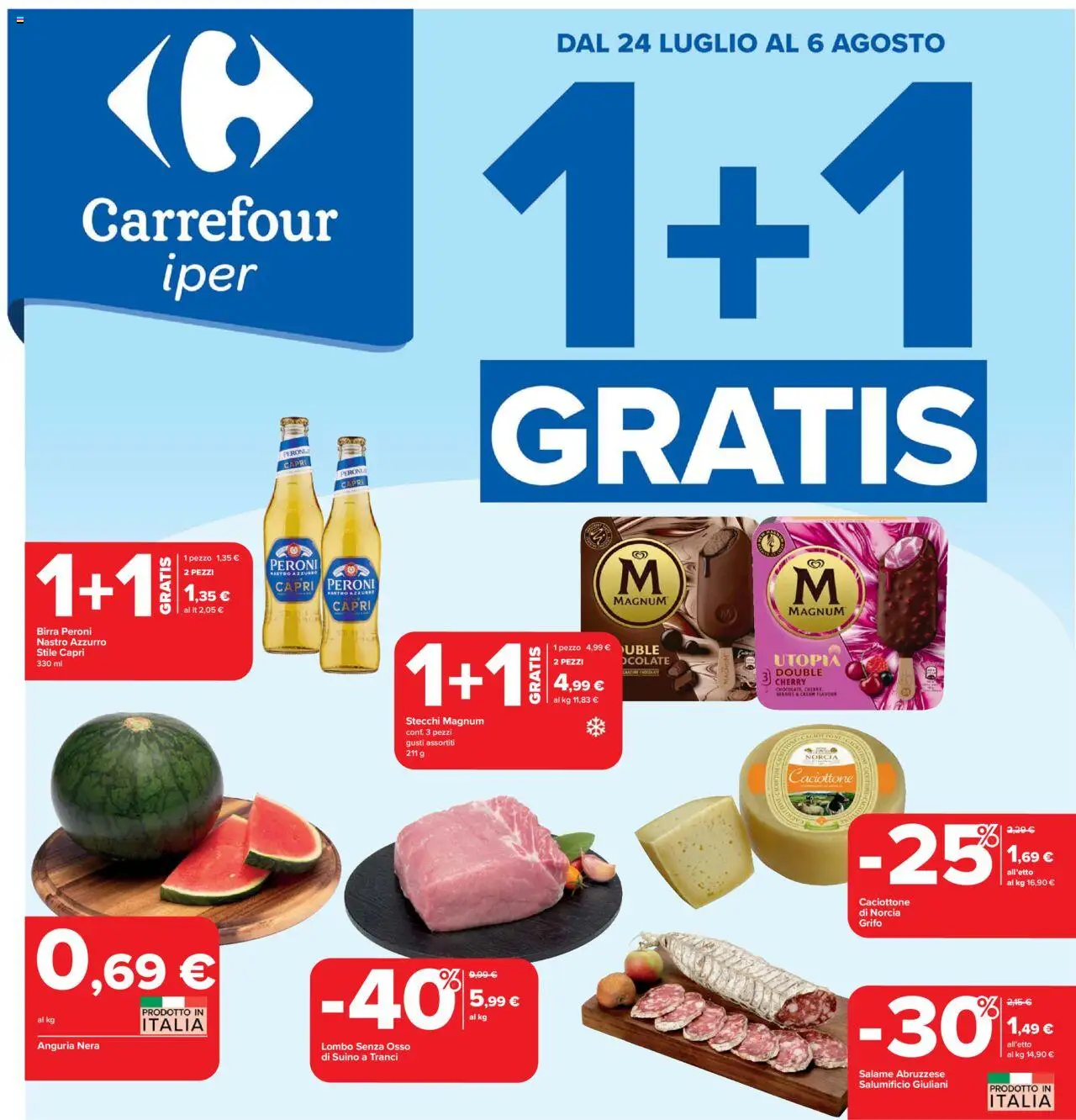 Volantino Carrefour	 - pagina 1 - valido dal 24/07/2025