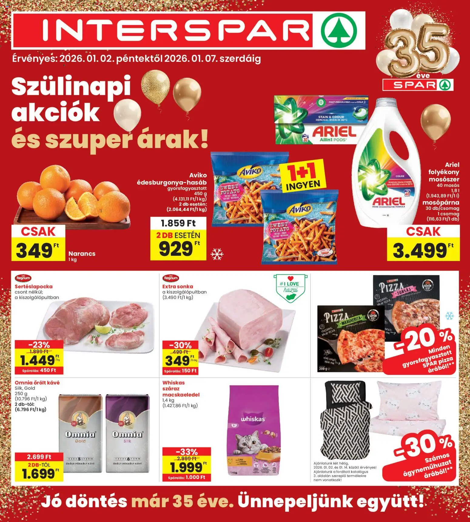 Interspar Akciós újság - 1oldal - érvényes 2026.01.02.-tól