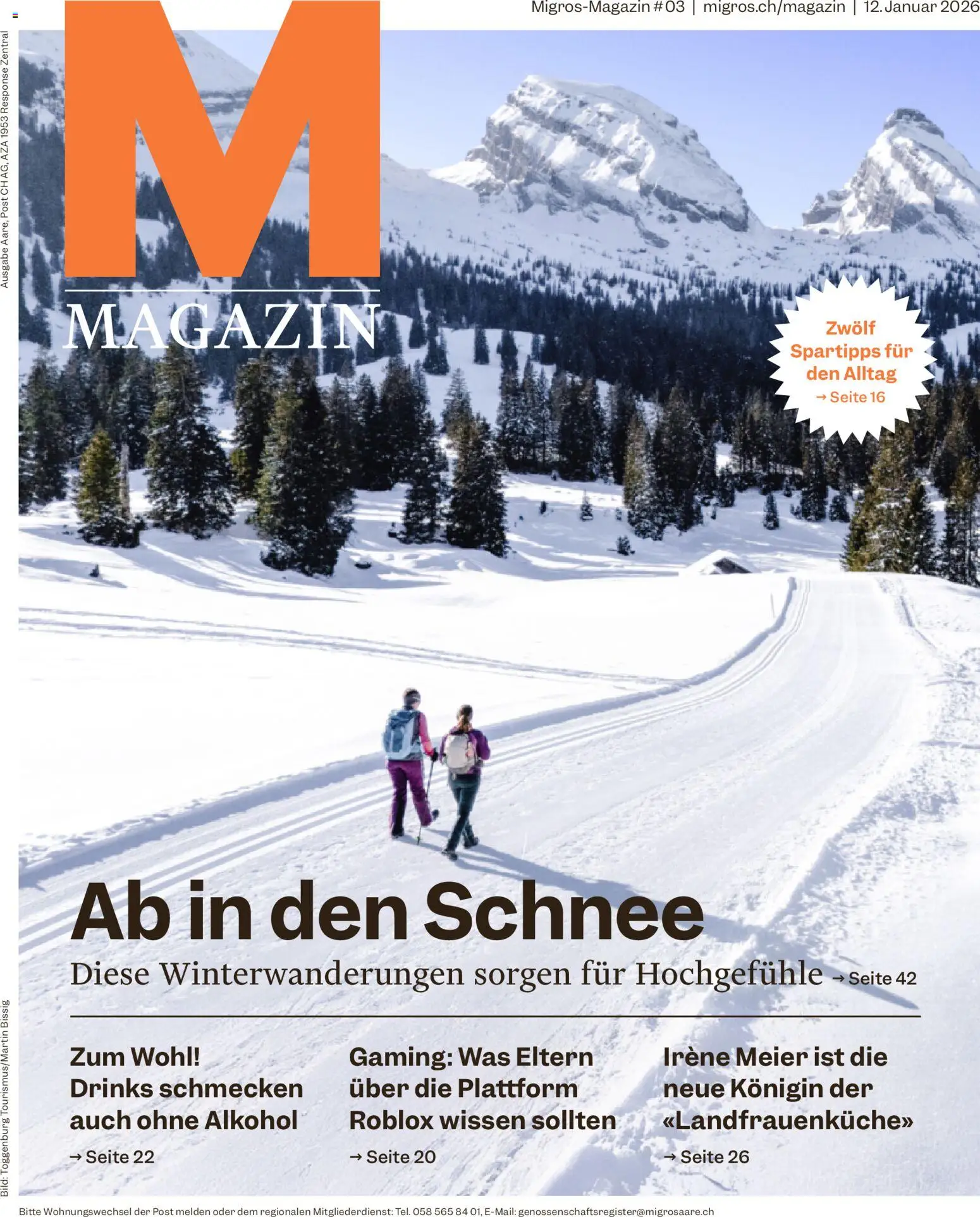 Migros Magazin - Seite 1- gültig ab 12.01.2026