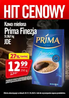 Podgląd Prim Market Promocja - Kawa Mielona Prima Finezja ważny od 30.10.2025