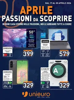 Anteprima Unieuro volantino valida dal 17/04/2026