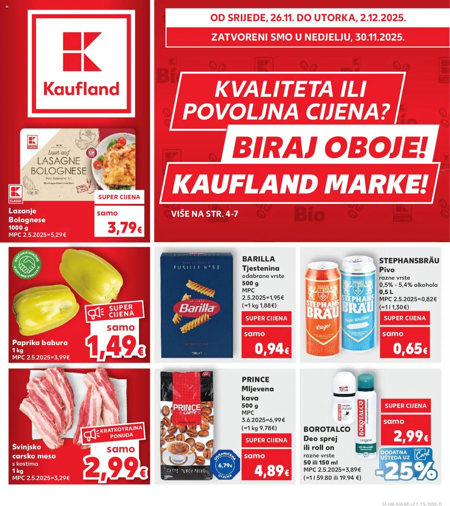 Katalog Kaufland - stranica 1- važeći od 26.11.2025