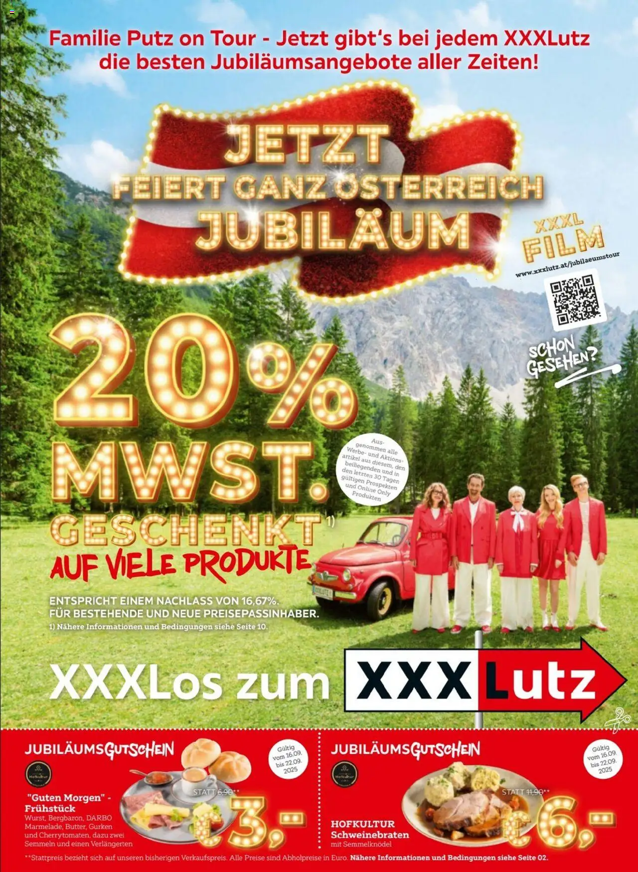 XXXLutz Jetzt Feiert Ganz Österreich Jubiläum - Seite 1- gültig ab 16.09.2025