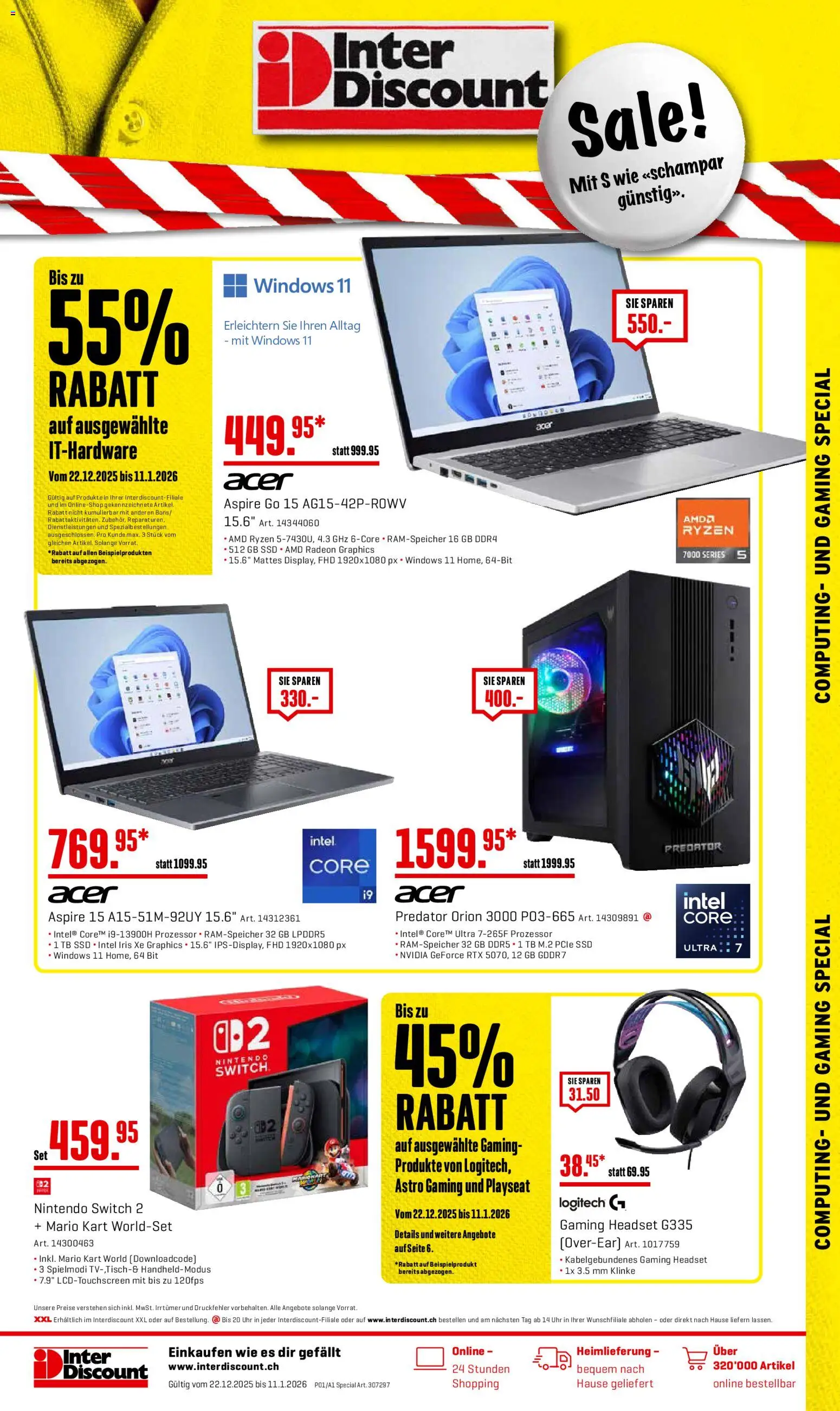 Interdiscount Aktionen Sale - Seite 1- gültig ab 22.12.2025
