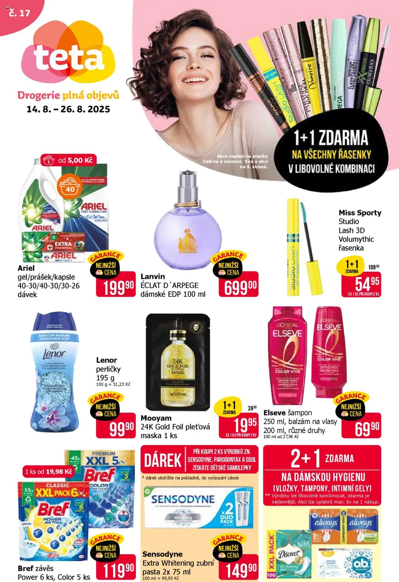 TETA Drogerie leták - strana 1- platný od 14.08.2025