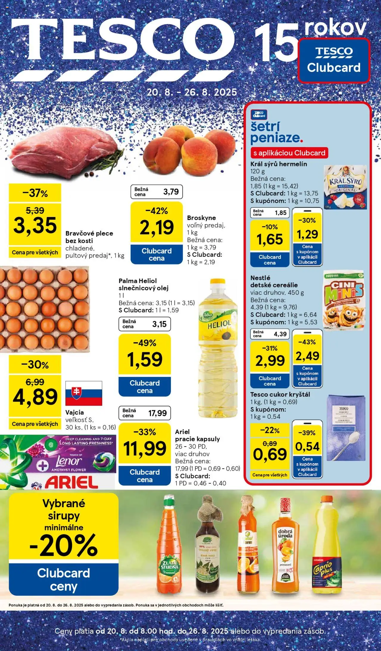 Tesco Hypermarket - leták - strana 1- platný od 20.08.2025