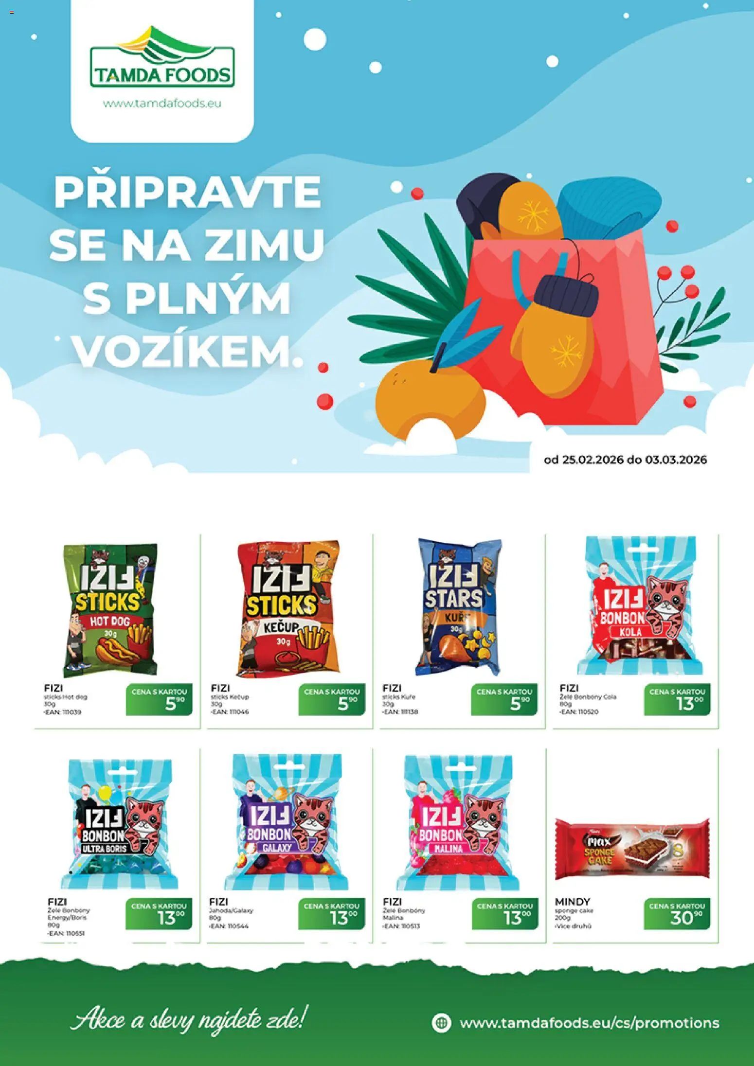 Tamda Foods leták - strana 1- platný od 25.02.2026