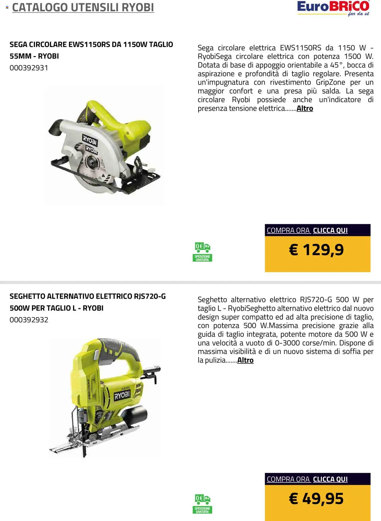 Eurobrico Utensili Ryobi catalogo - pagina 17 - valido dal 23/07/2025