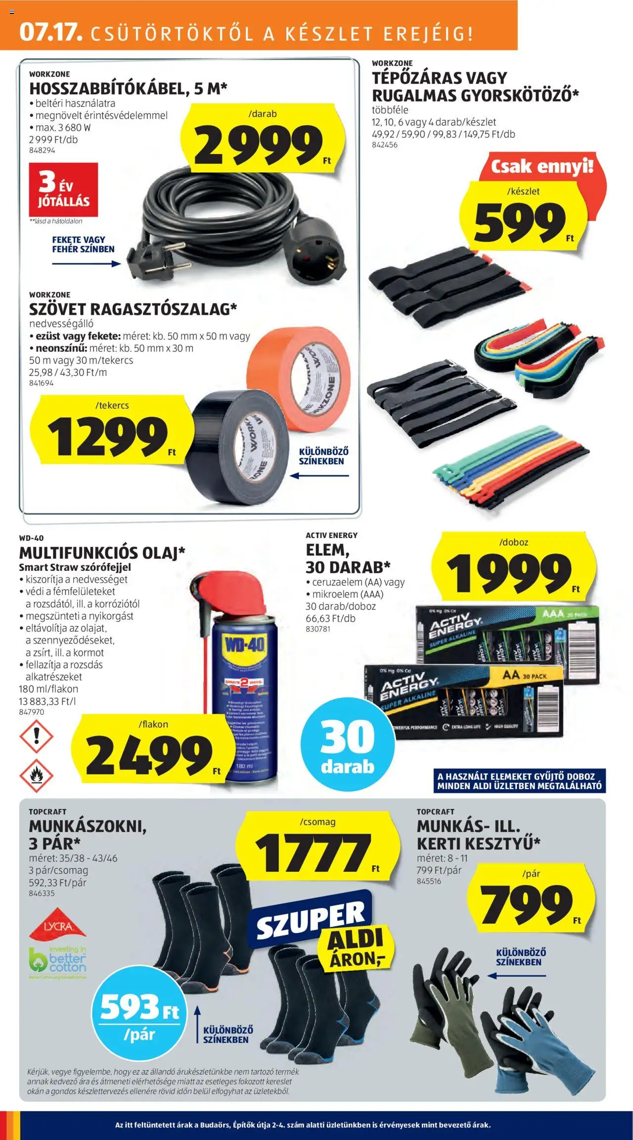 Aldi - Középső sor termékei - 4oldal - érvényes 2025.07.17.-tól
