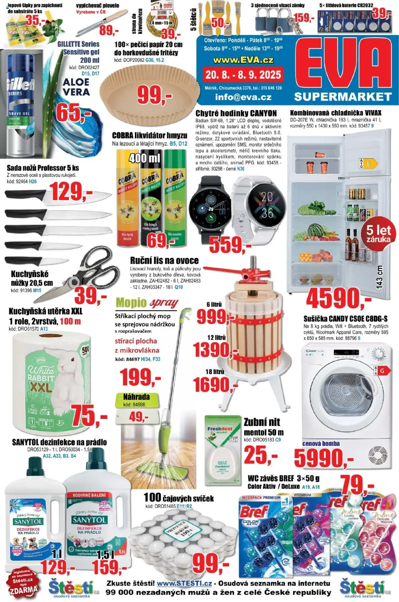 Eva supermarket leták - strana 1- platný od 20.08.2025
