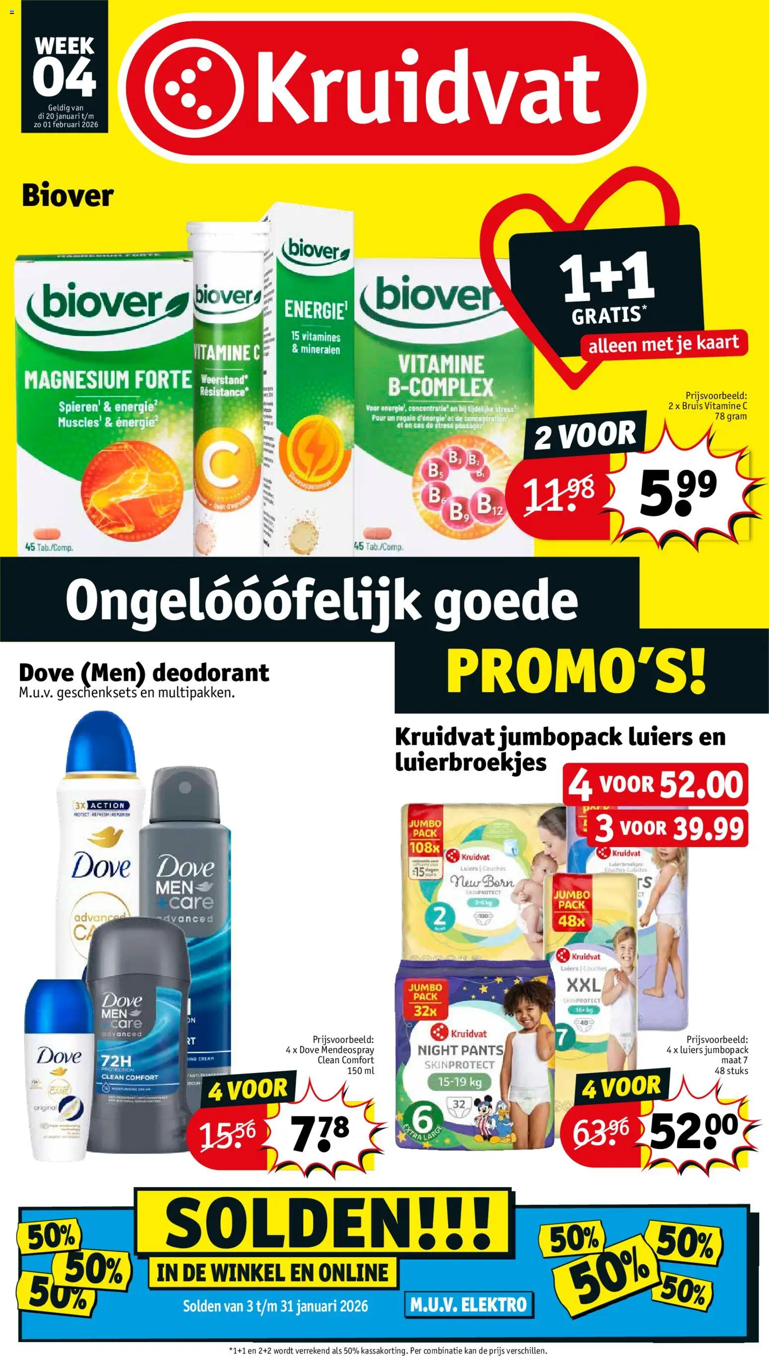 Kruidvat folder week 4 - pagina 1- geldig vanaf 19/01/2026