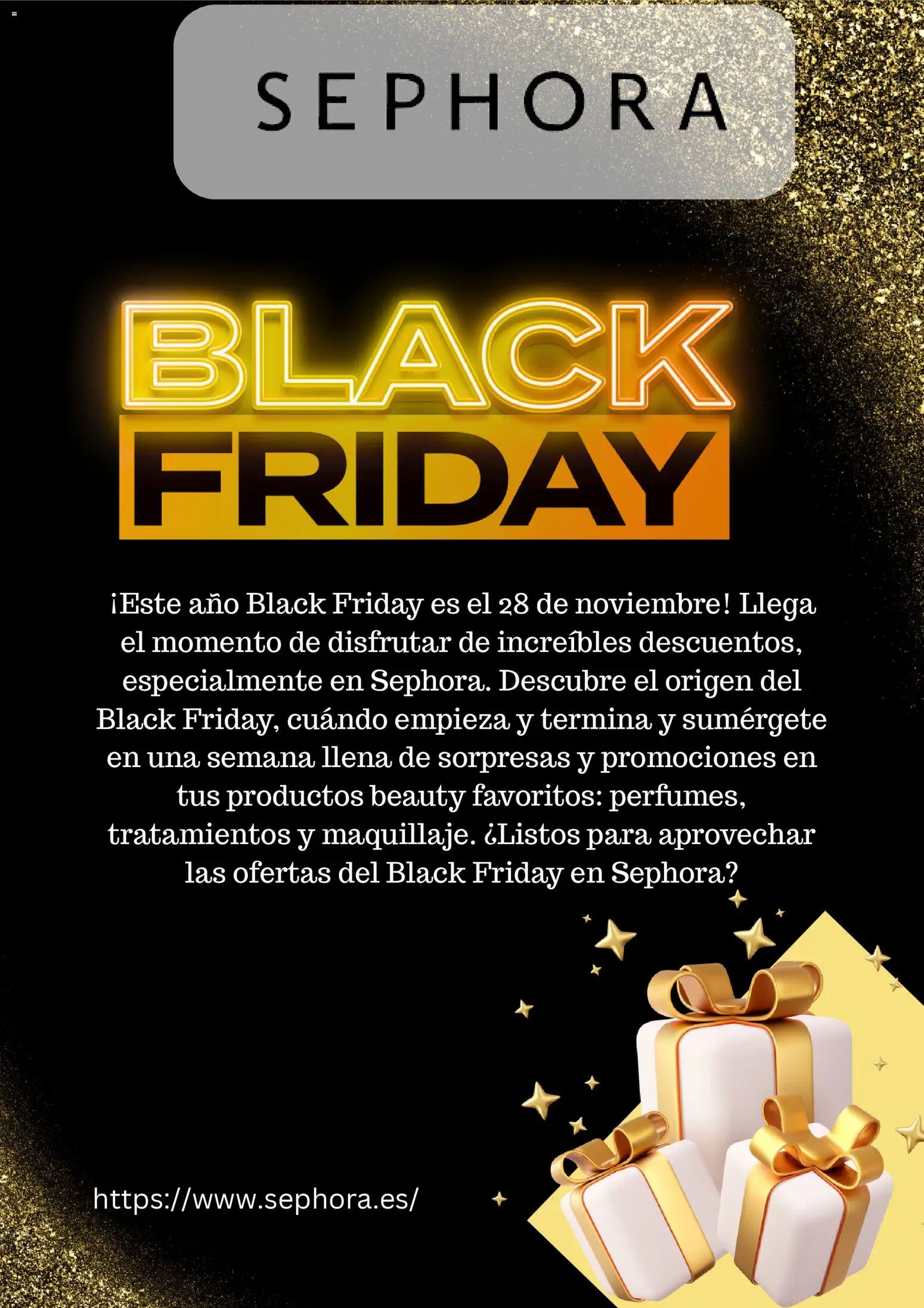 Sephora Black Friday aviso - Página de 1 - Válido desde 30/10/2025