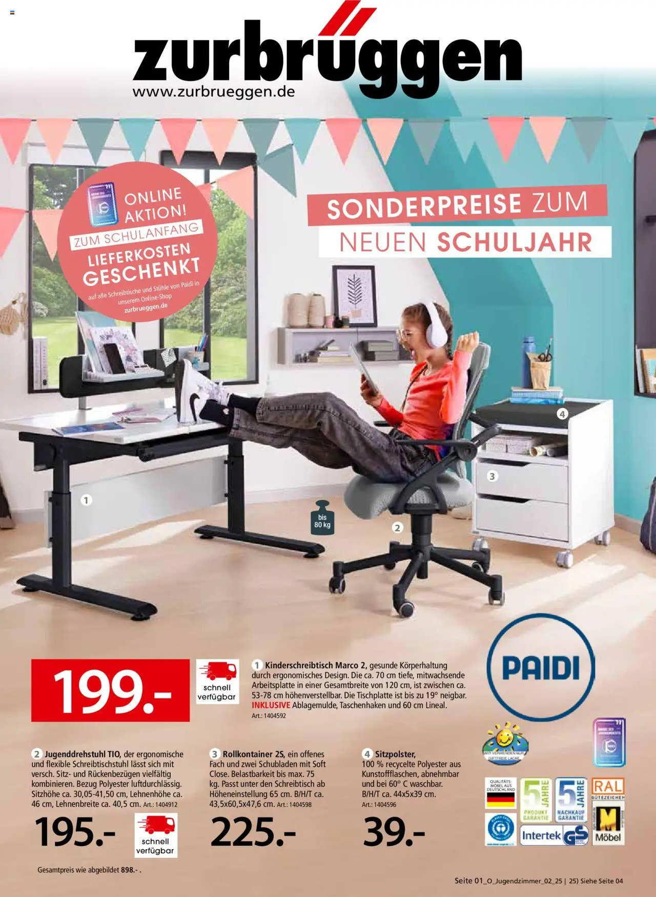 Zurbrüggen - Schulanfang - Seite 1 - gültig ab 09.08.2025