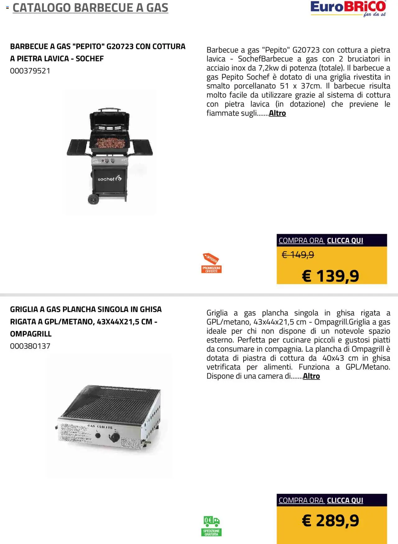 Eurobrico Barbecue a Gas catalogo - pagina 8 - valido dal 23/07/2025
