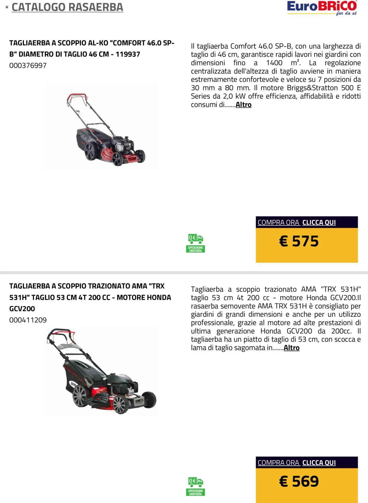 Eurobrico Rasaerba catalogo - pagina 5 - valido dal 23/07/2025