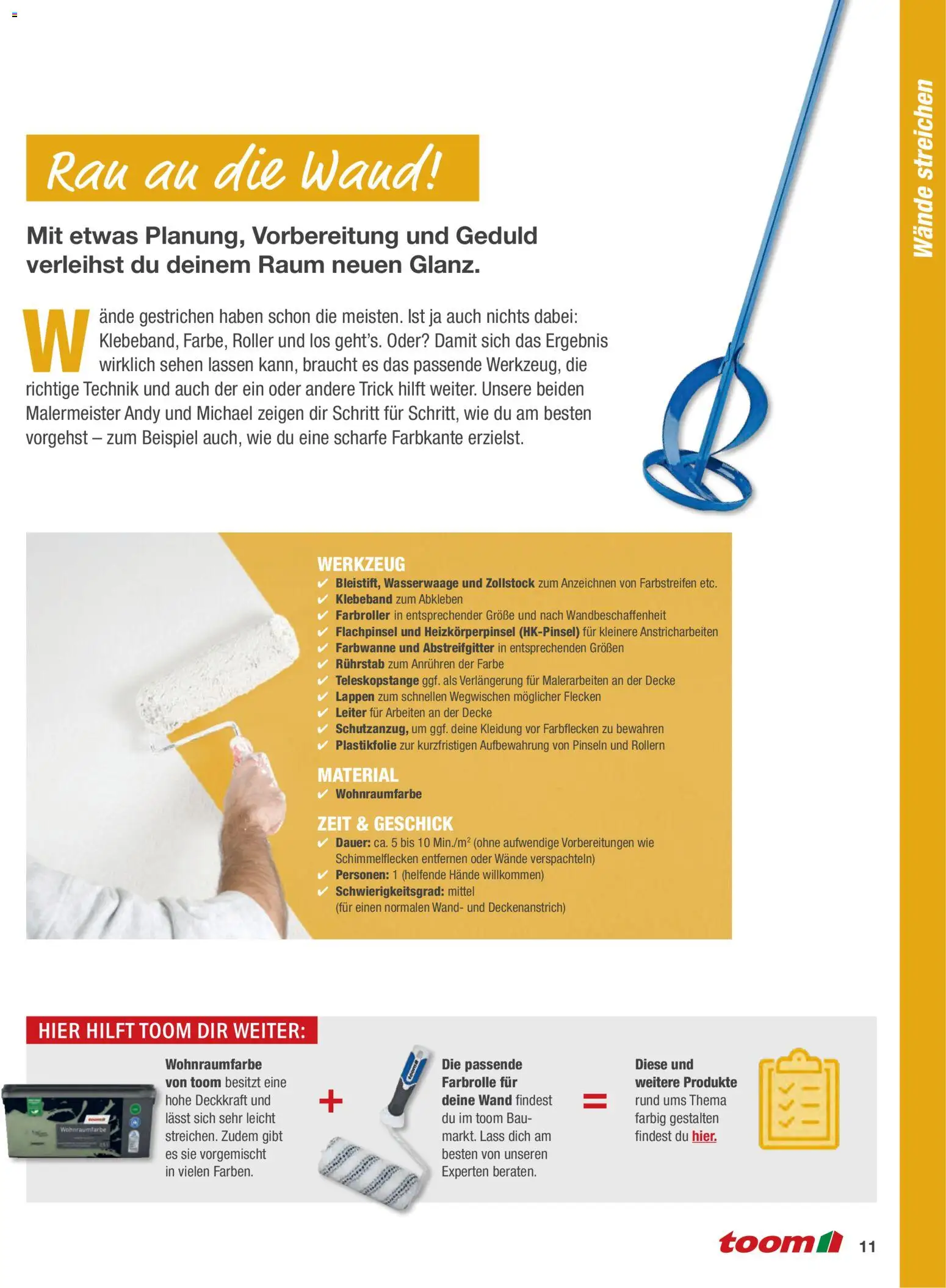 Toom Baumarkt Wände streichen und tapezieren - Seite 11 - gültig ab 01.01.2026