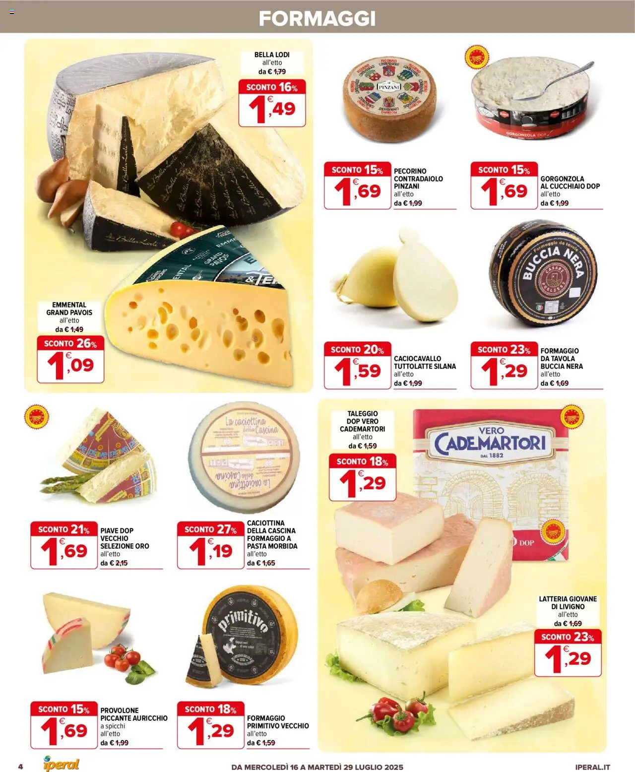 Volantino Iperal	 - pagina 4 - valido dal 16/07/2025