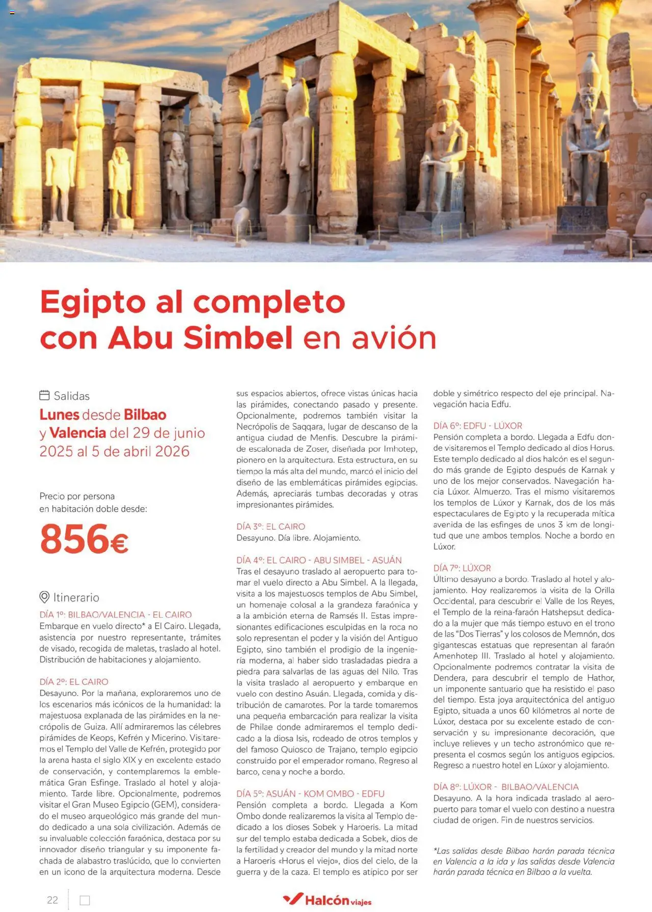 Halcón Viajes Egipto - Página de 22 - Válido desde 01/07/2025