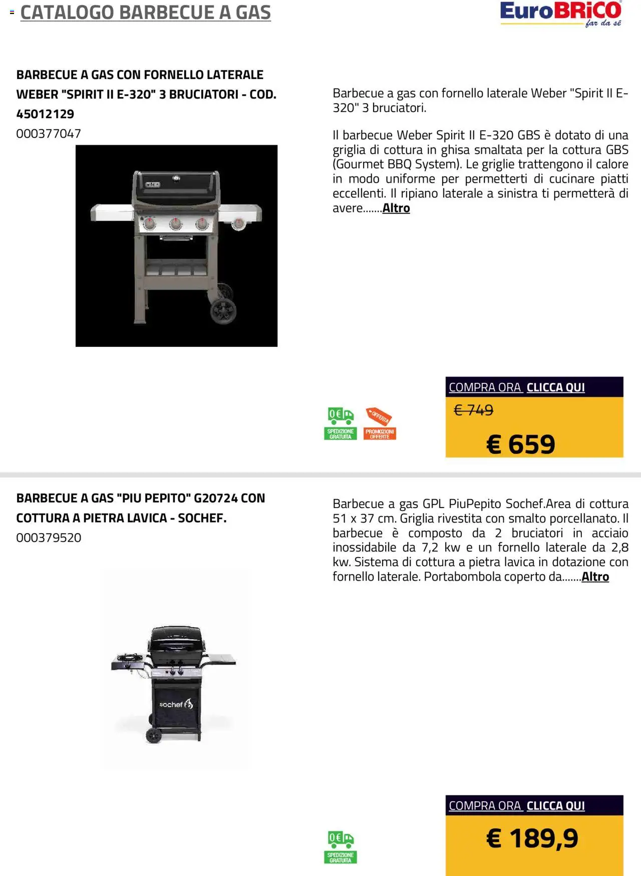 Eurobrico Barbecue a Gas catalogo - pagina 7 - valido dal 23/07/2025