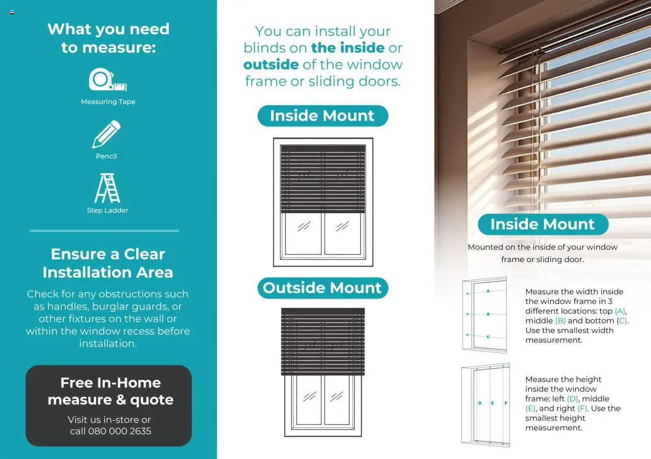 Gelmar How to Measure for Blinds - page 2- valid from 01/05/2025