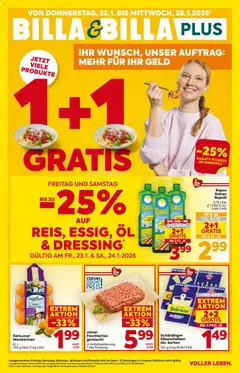 Vorschau Billa Flugblatt gültig ab 22.01.2026