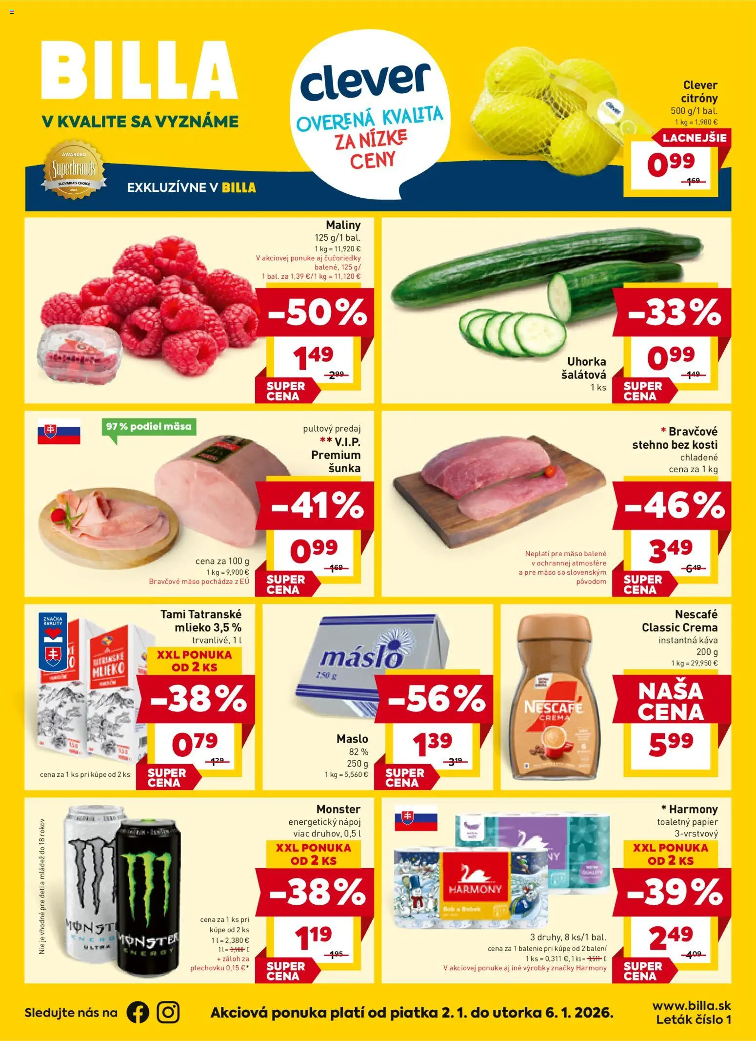 Billa leták - strana 1- platný od 02.01.2026