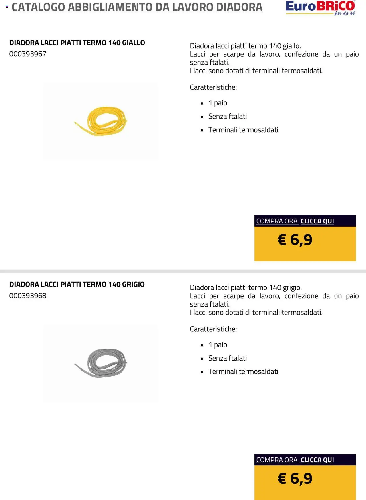 Eurobrico Abbigliamento da Lavoro Diadora catalogo - pagina 7 - valido dal 23/07/2025