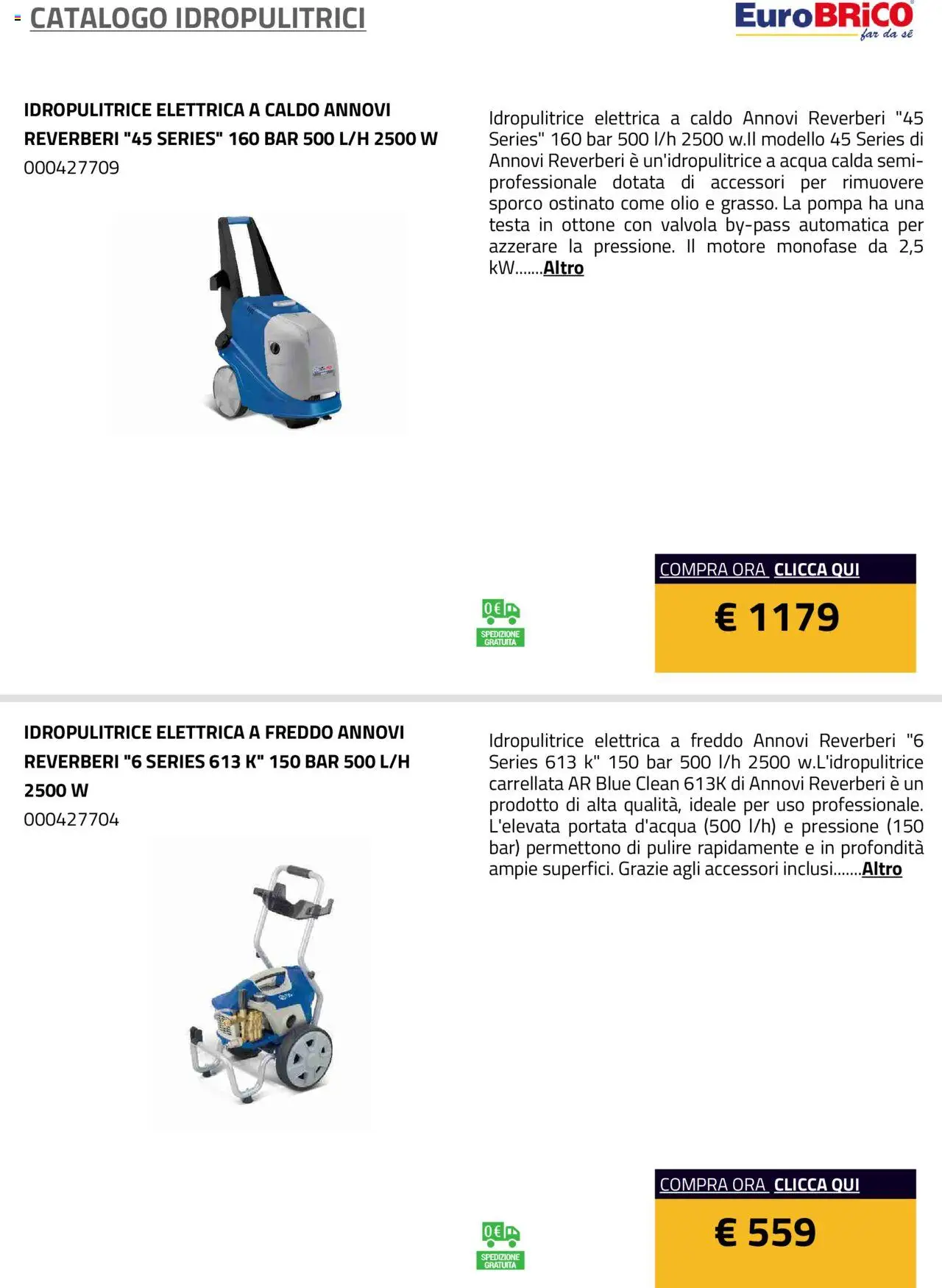 Eurobrico Idropulitrici catalogo - pagina 5 - valido dal 23/07/2025