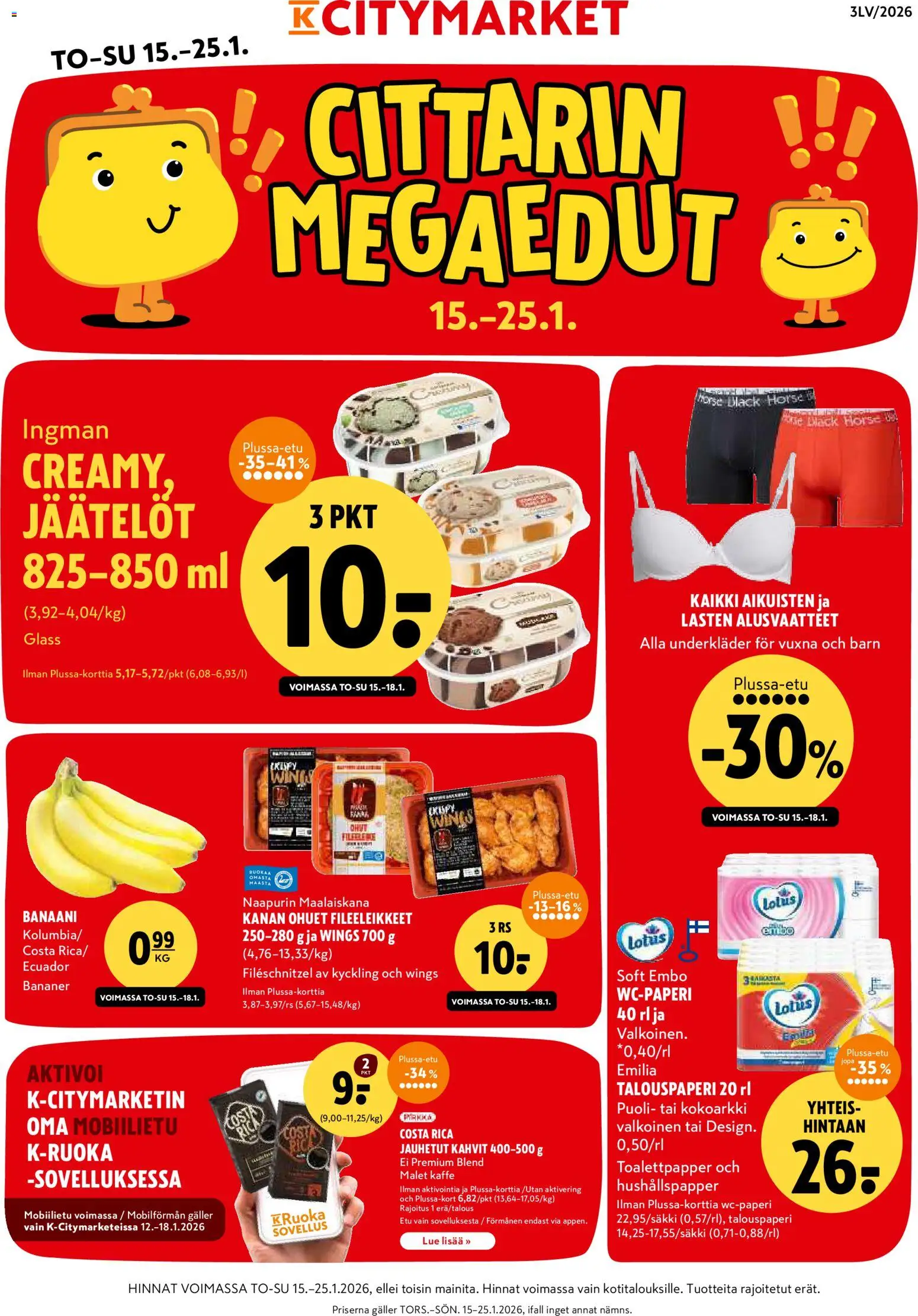 K-Citymarket tarjoukset - sivu 1- voimassa alkaen 15/01/2026