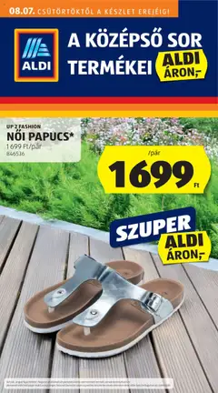 Előnézet Aldi - Középső sor termékei érvényes 2025.08.07.-tól