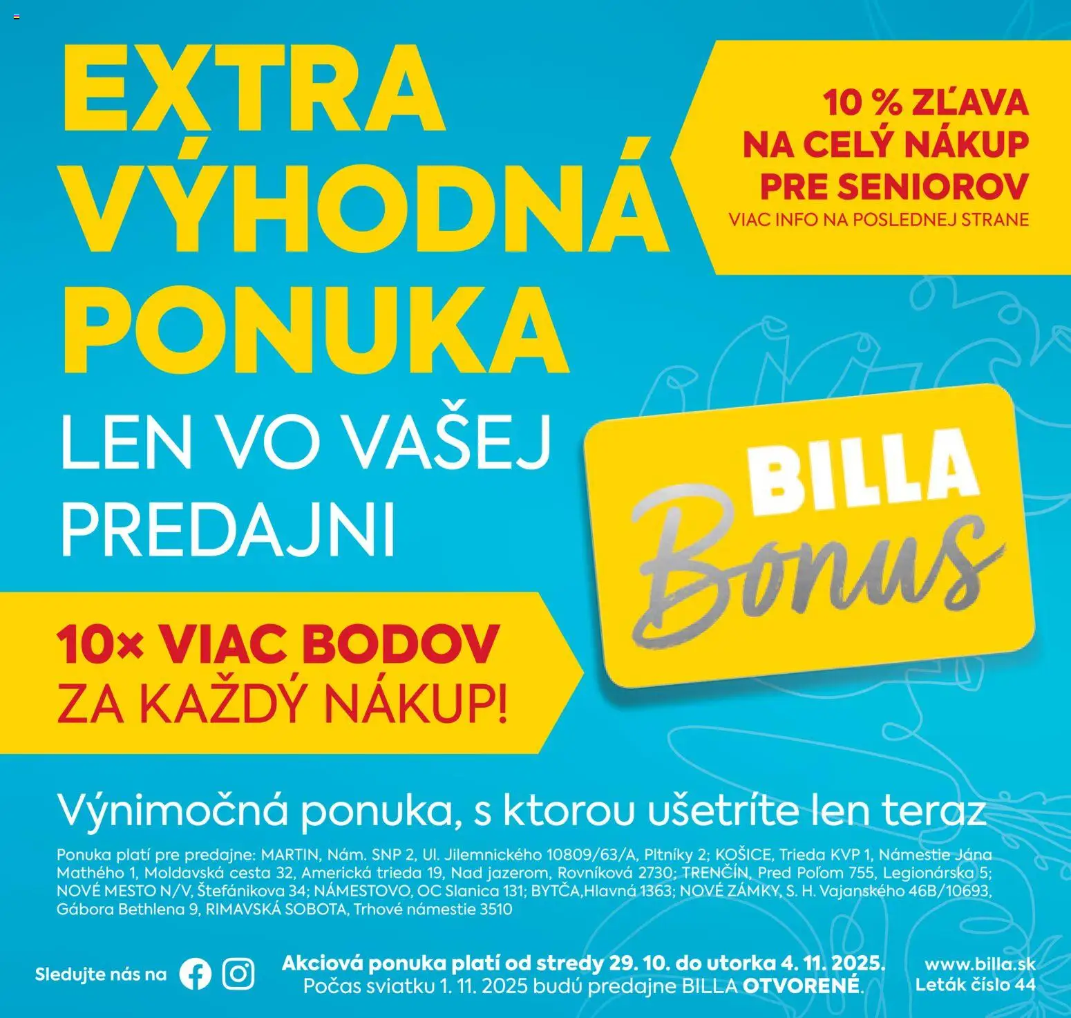 Billa exkluzívne zľavy - strana 1- platný od 29.10.2025