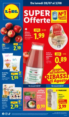 Anteprima Volantino Lidl	 valida dal 28/07/2025