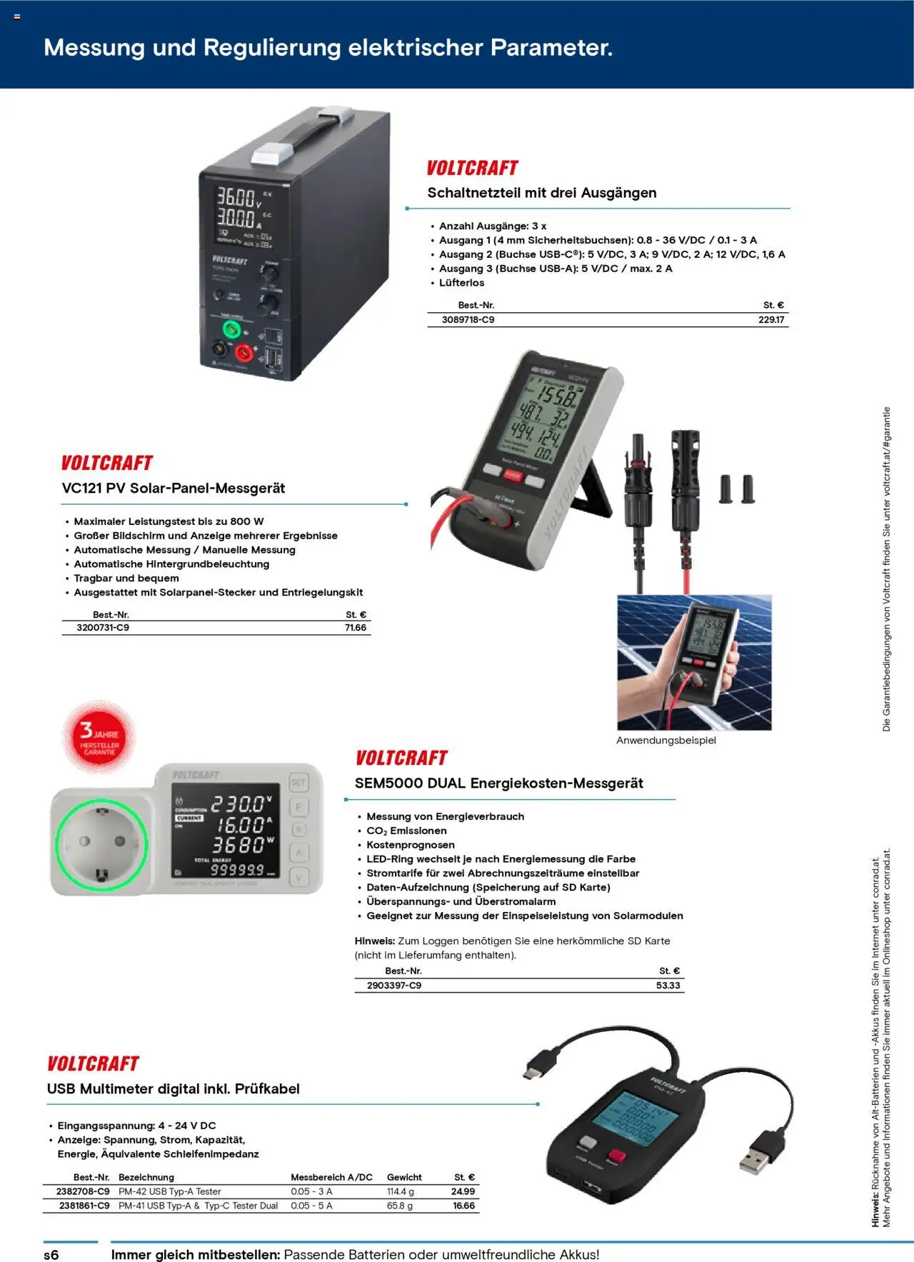 Conrad Katalog ungeplanter Bedarf - page 6- valid from 15.05.2025